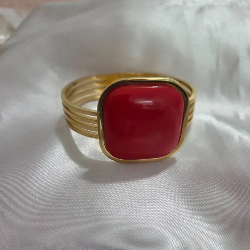 Gold Plated Stainless Steel VARIETY Bangle Bracelet Geometric Design SELECT